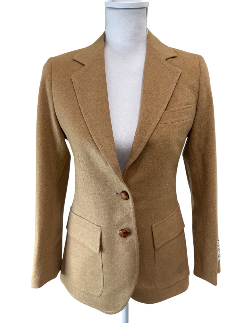 Derby Vintage Wool and Camel Hair Blazer Size 4